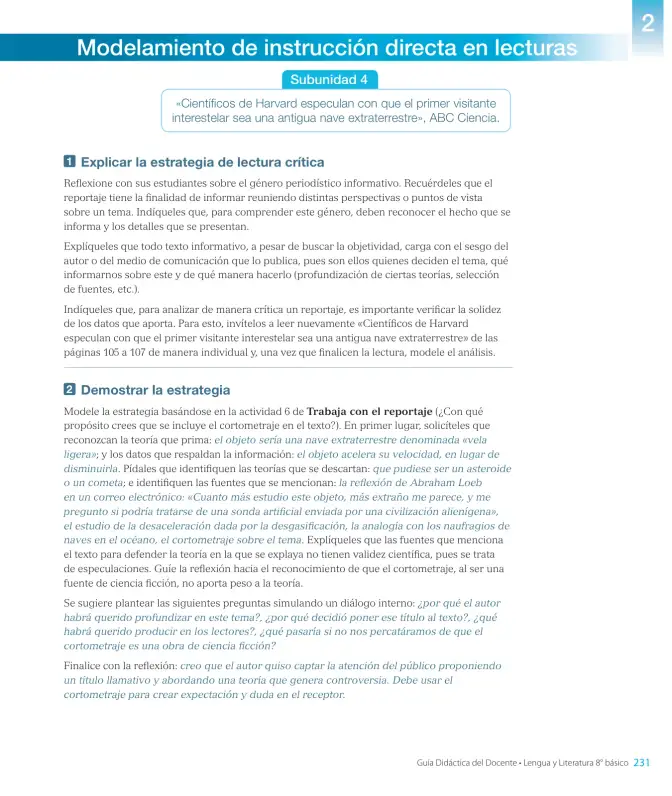Página 233 de Lengua y Literatura – Octavo Básico | Texto del Estudiante MINEDUC – Descargar PDF · 2024