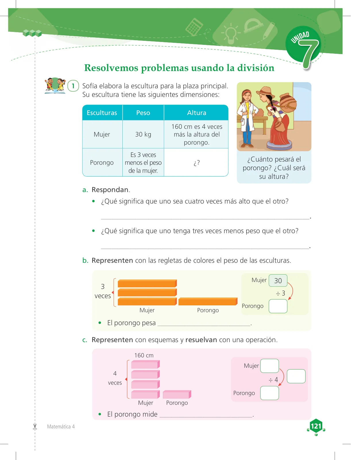 Página 121 de Matemática 4 : cuaderno de trabajo para cuarto grado de Educación Primaria 2018 · 2018