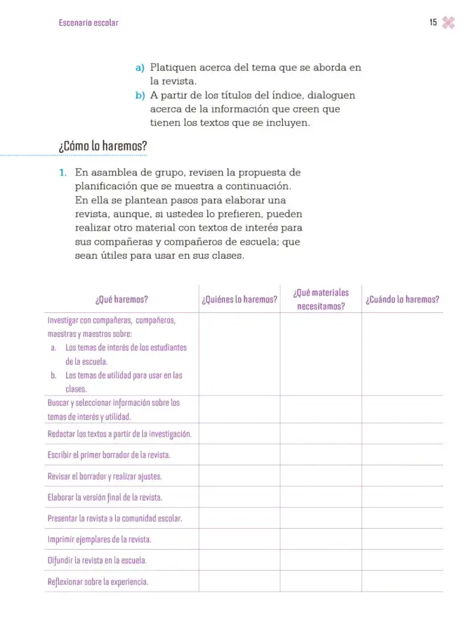 Página 18 de Proyectos Escolares. Libro de Educación Primaria Grado 4° Ciclo Escolar 2025 - 2026