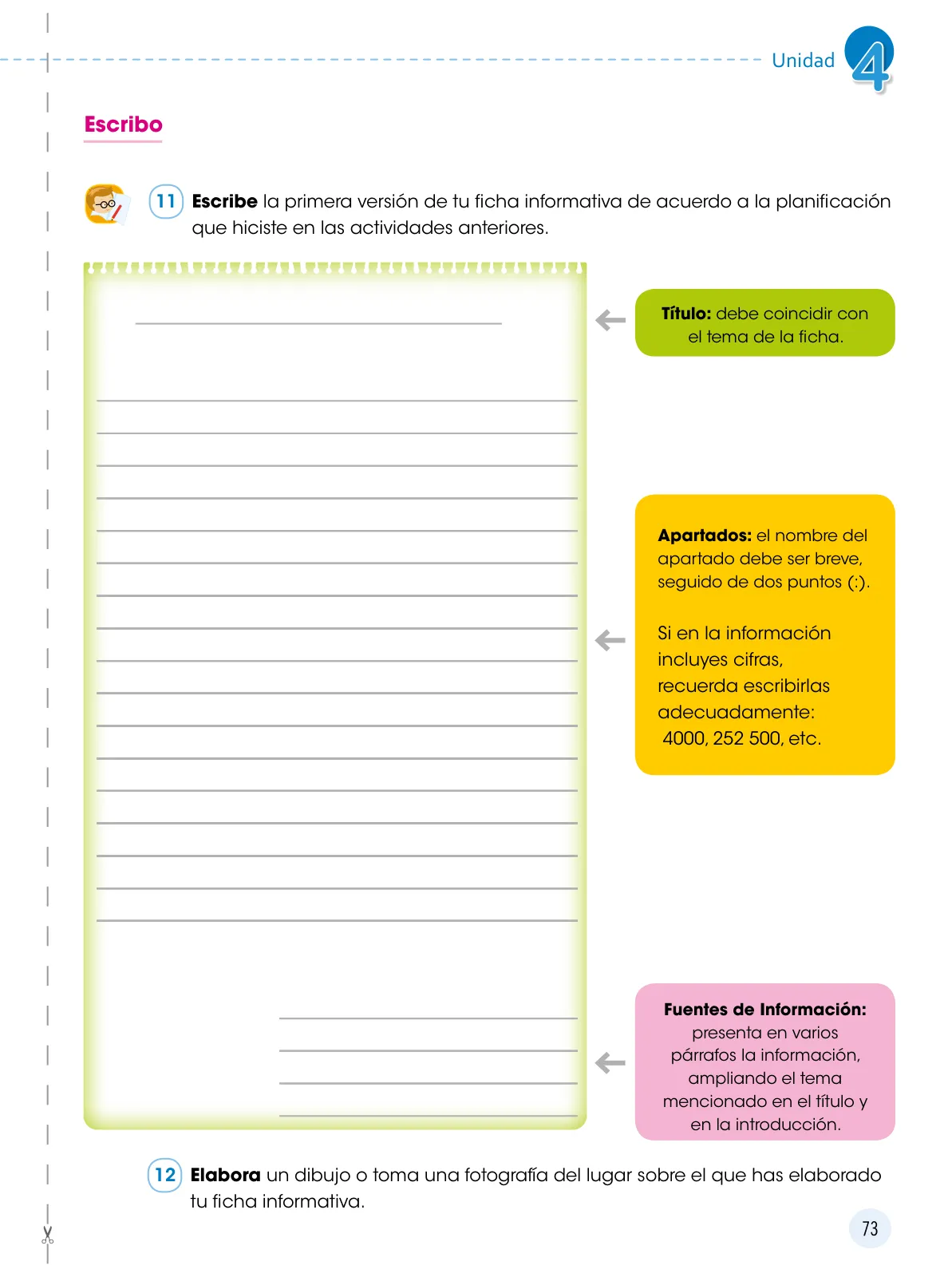 Miniatura página 74 de Comunicación 5 : cuaderno de trabajo para quinto grado de Educación Primaria 2019 · 2019