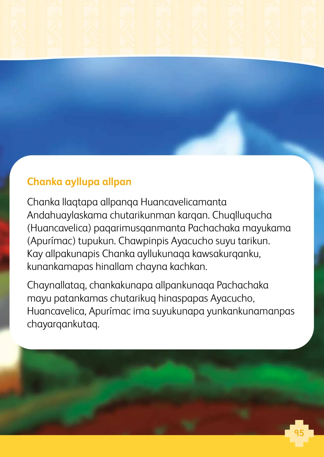 Página 97 de 1 yachaykuna, ruraykuna - Chanka Urin Qichwa. Saberes y Haceres III 1 - Primaria - Quechua Chanka · 2024
