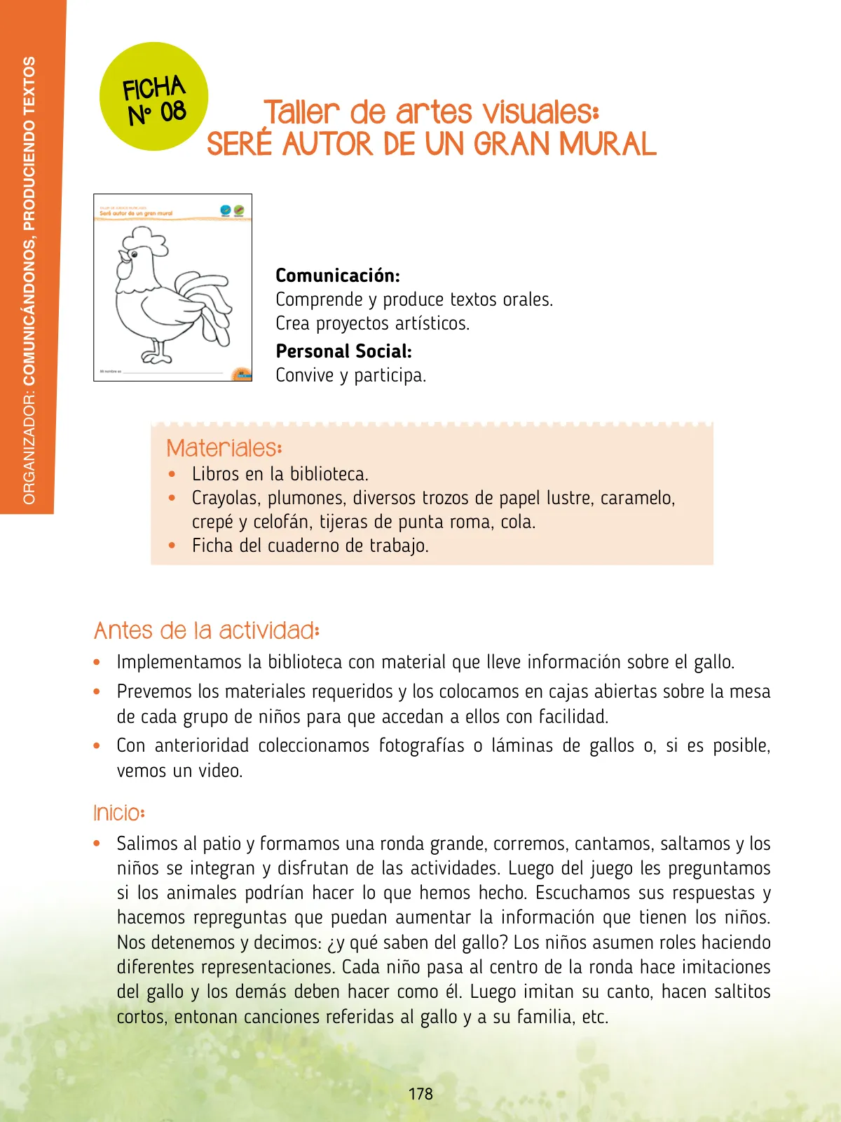 Página 180 de Agenda pedagógica 2017-2018 para docentes de II Ciclo de Instituciones de nivel de Educación Inicial · 2017
