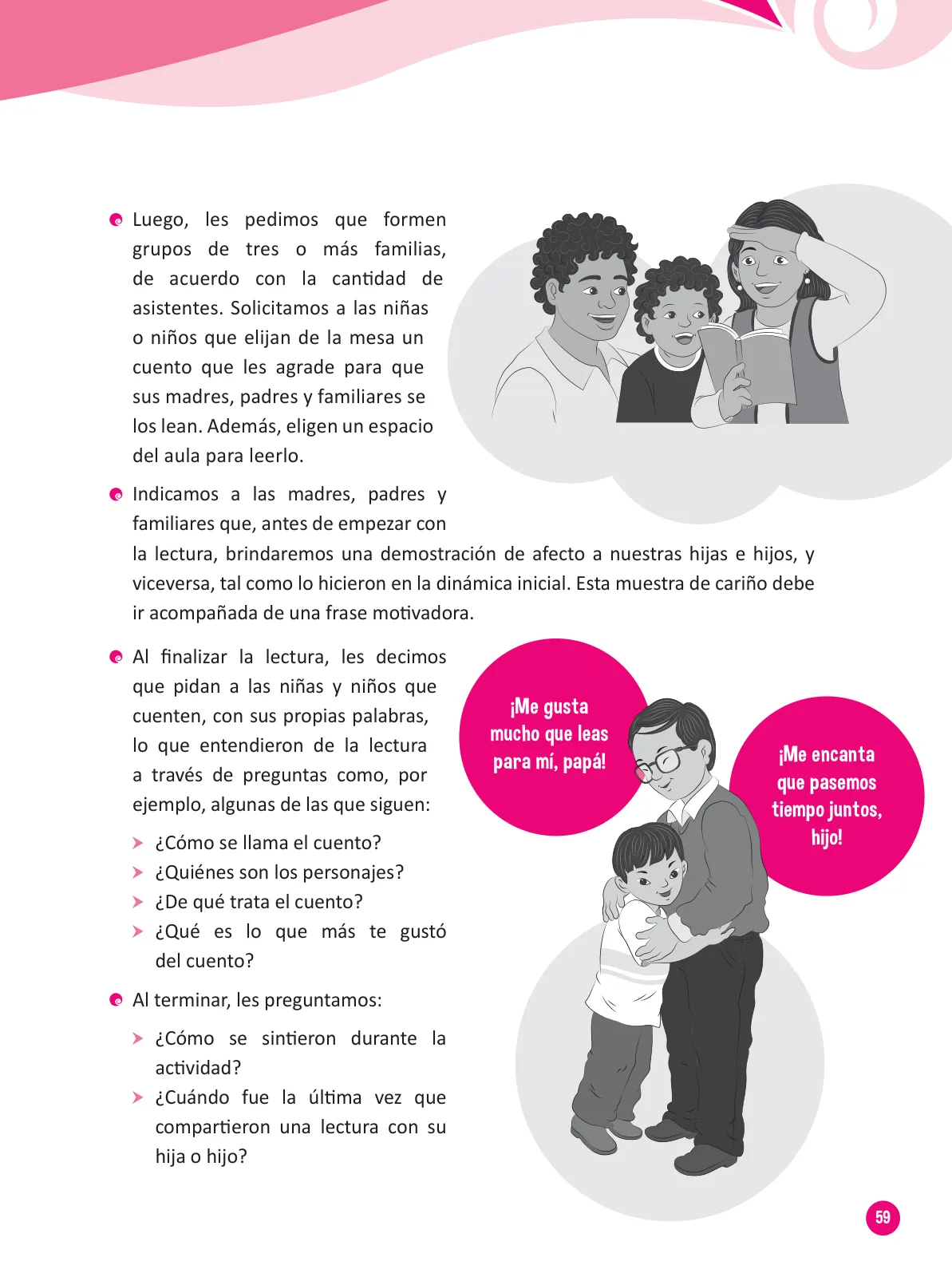 Página 61 de Guía para el trabajo docente con las familias del ciclo III de Primaria · 2016