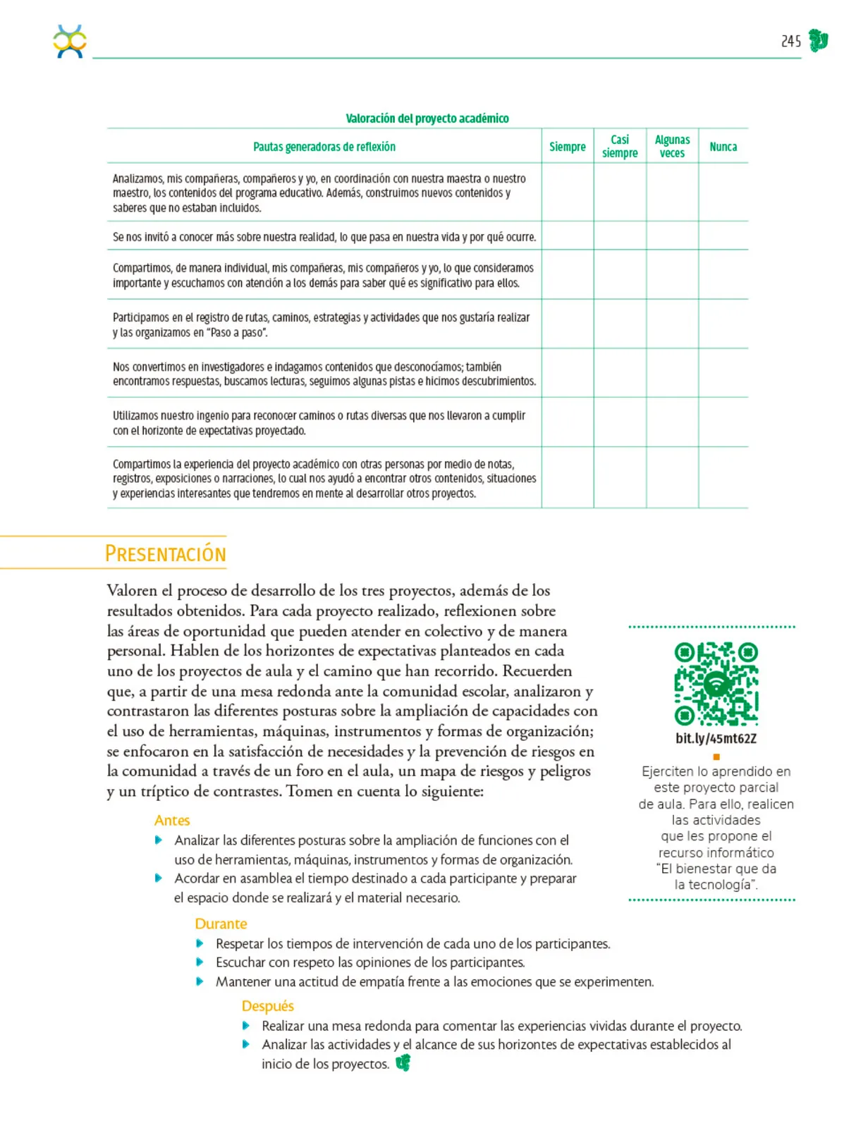Página 246 de Colección Sk´asolil. Nuestro libro de Proyectos. Tomo II. Libro de Educación Telesecundaria Grado 2° Ciclo Escolar 2025 - 2026