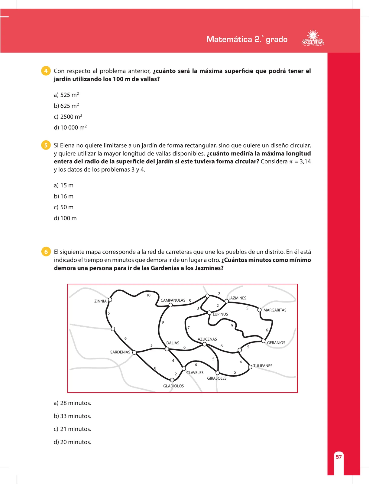 Miniatura página 57 de Matemática 2 : cuaderno de reforzamiento pedagógico - JEC · 2016