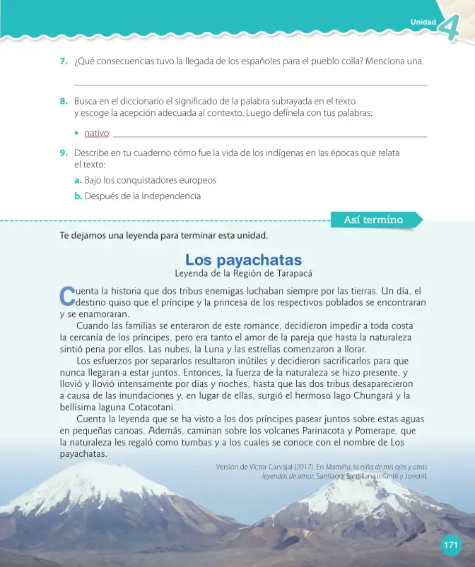 Página 173 de Lenguaje y Comunicación – Cuarto Básico | Texto del Estudiante MINEDUC – Descargar PDF · 2024