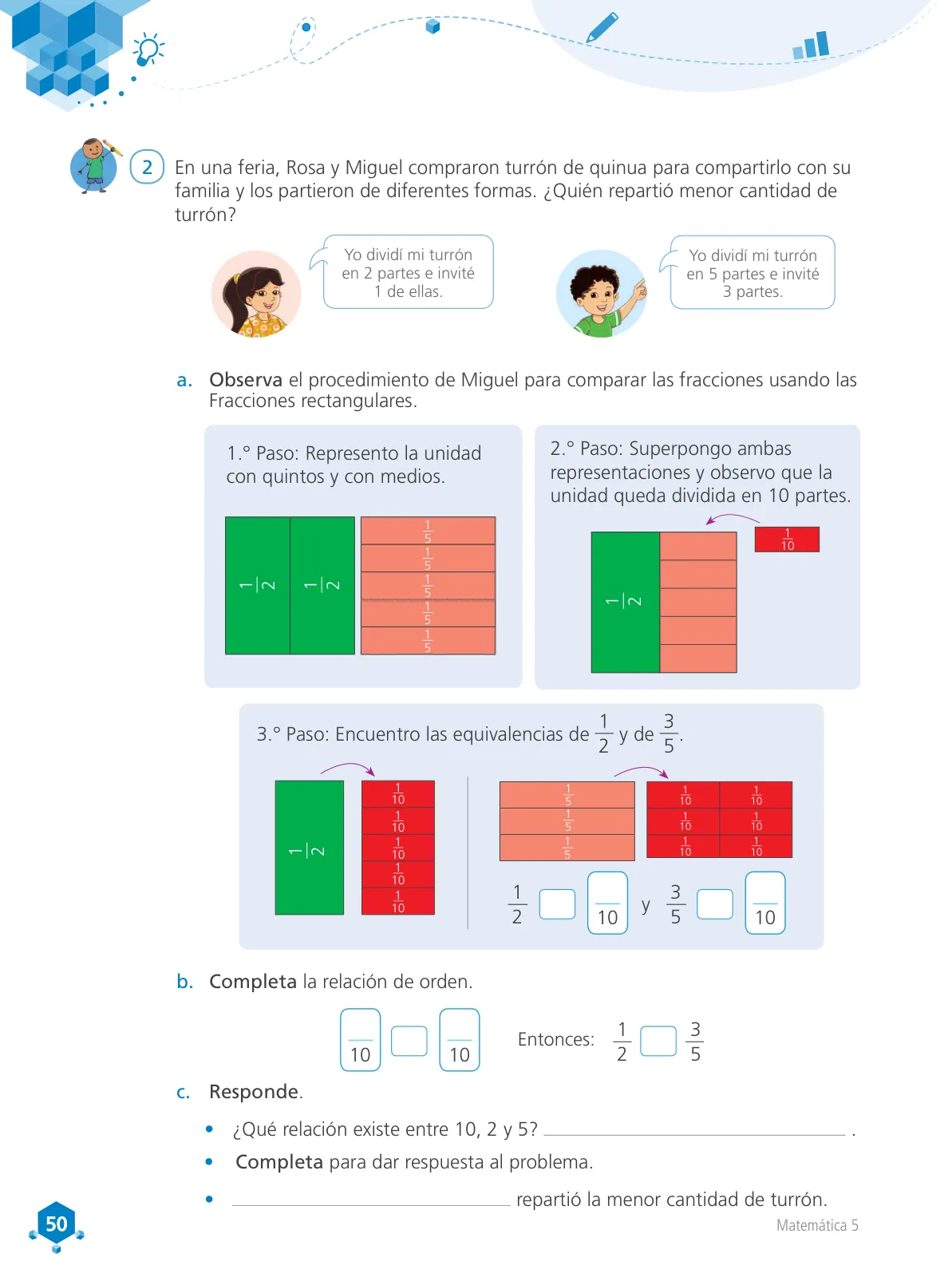Miniatura página 51 de Matemática 5 : cuaderno de trabajo para quinto grado de Educación Primaria 2018 · 2018