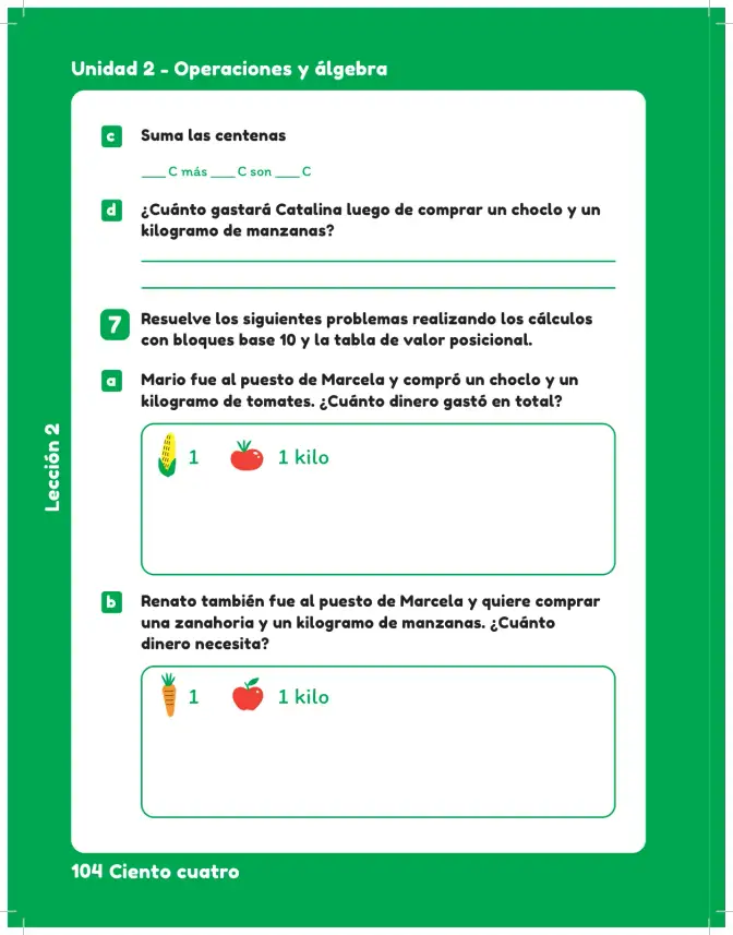 Página 106 de Sumo Primero – Tercero Básico | Texto del Estudiante MINEDUC – Descargar PDF · 2024