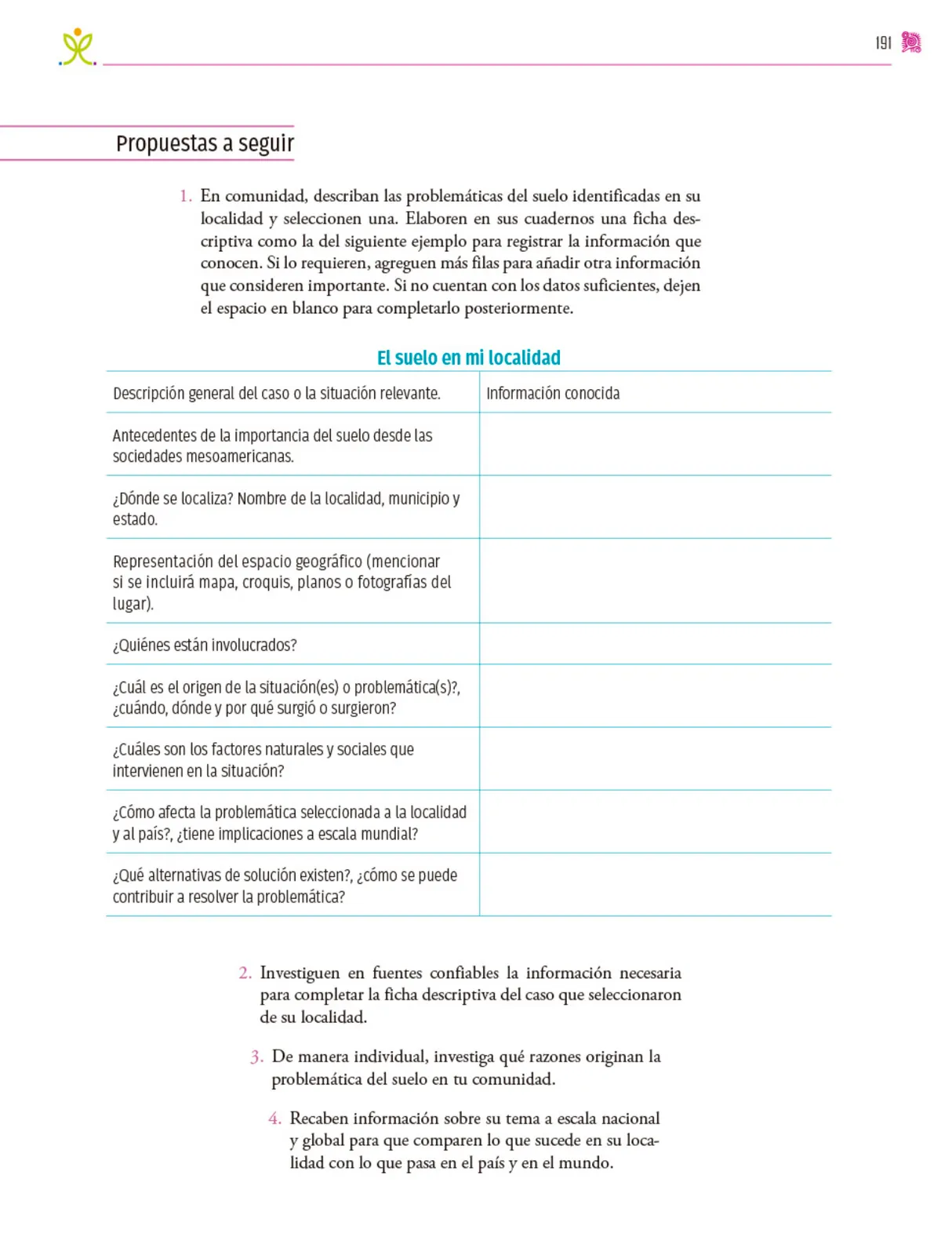 Miniatura página 192 de Colección Ximhai. Nuestro libro de proyectos.   Libro de Educación Secundaria Grado 1°  Ciclo Escolar 2025 - 2026