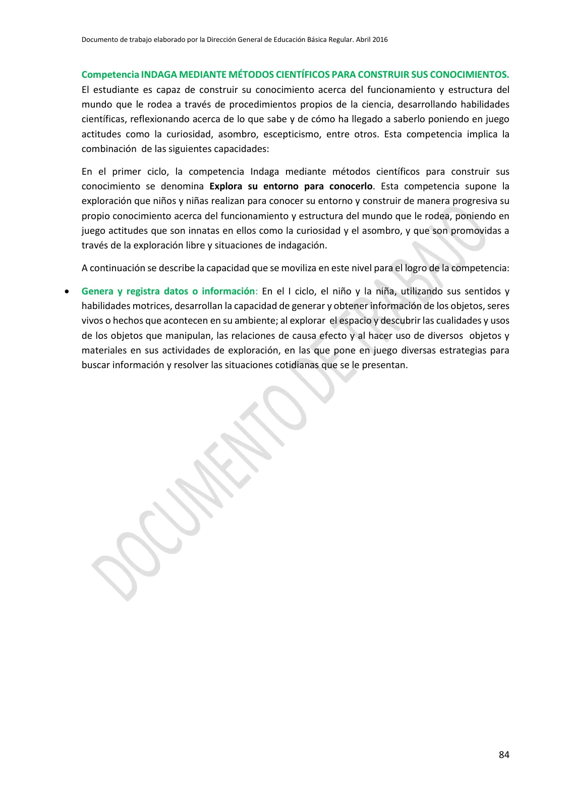 Página 84 de Programa curricular de Educación Inicial · 2016