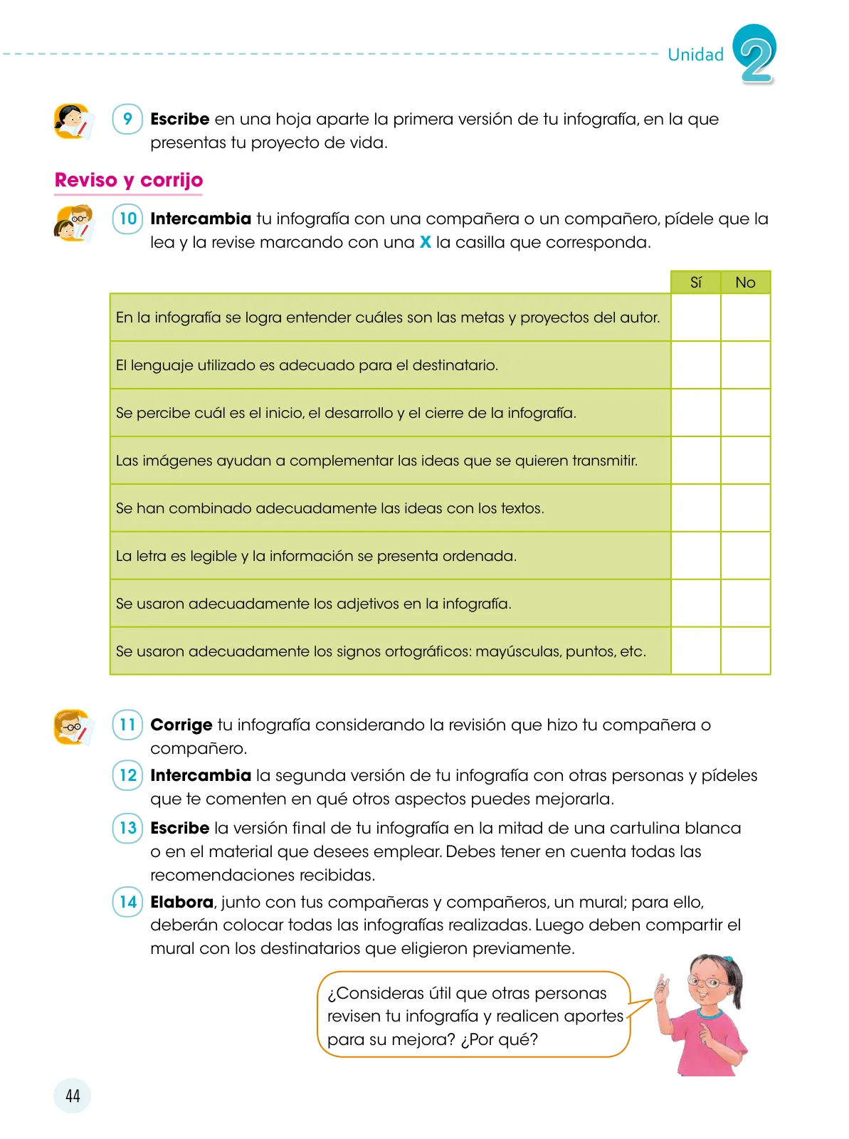 Miniatura página 45 de Comunicación 6 : cuaderno de trabajo para sexto grado de Educación Primaria 2019 · 2019
