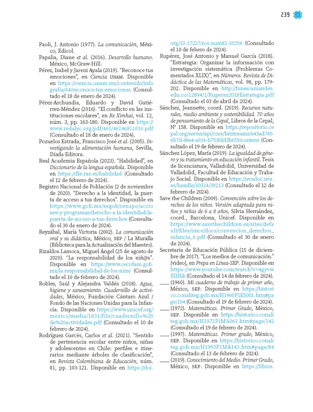Página 240 de Nuestros saberes: Libro para alumnos, maestros y familia.   Libro de Educación Primaria Grado 1°  Ciclo Escolar 2025 - 2026