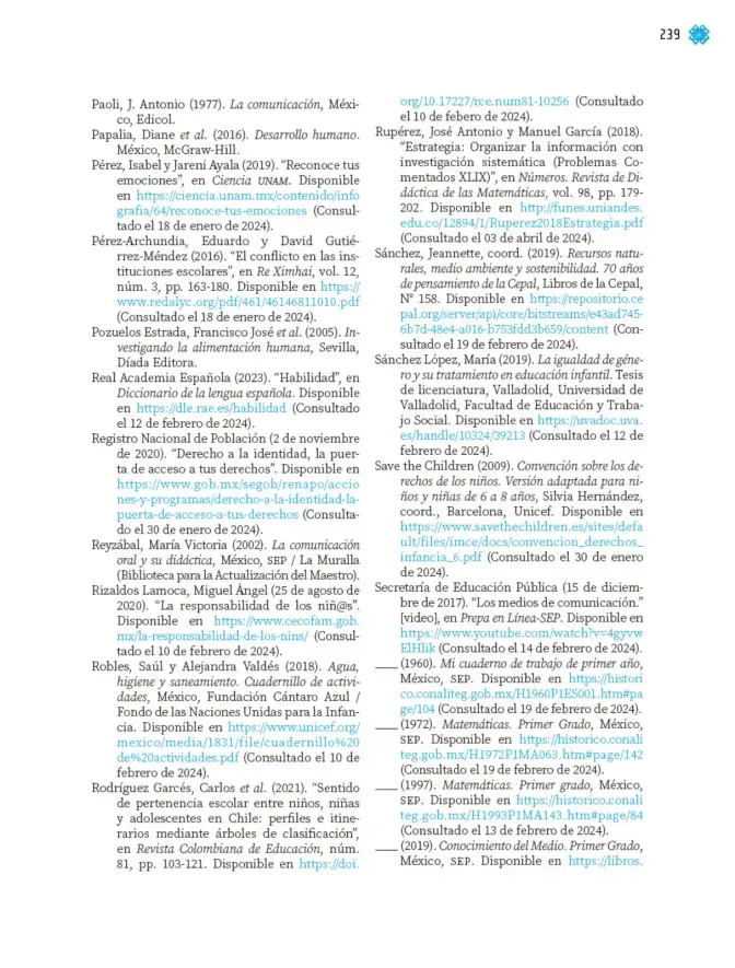 Página 240 de Nuestros saberes: Libro para alumnos, maestros y familia. Libro de Educación Primaria Grado 1° Ciclo Escolar 2025 - 2026