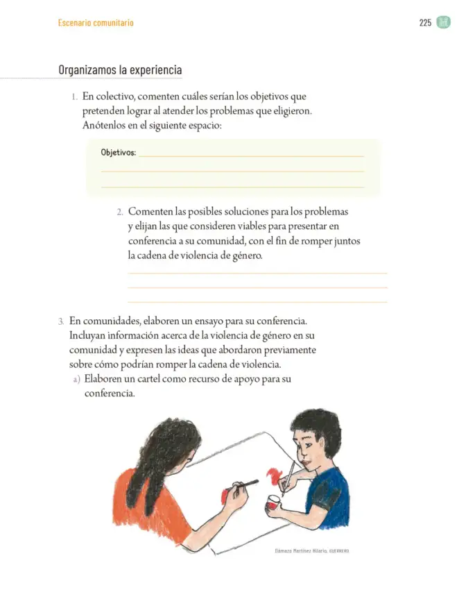 Página 228 de Proyectos Comunitarios. Libro de Educación Primaria Grado 6° Ciclo Escolar 2025 - 2026