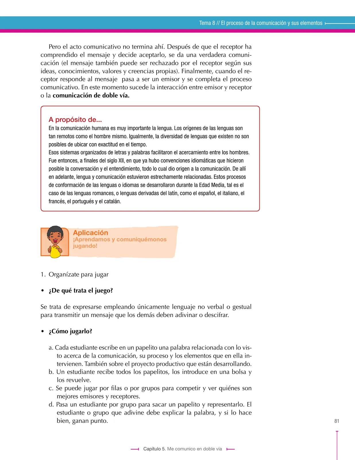 Página 81 de Lenguaje 8° · Secundaria Activa