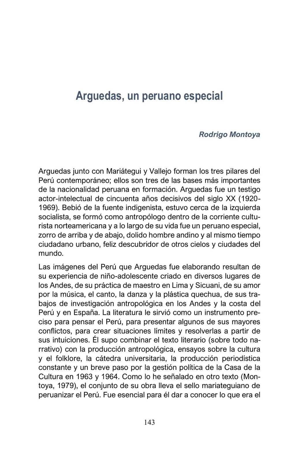 Miniatura página 143 de Arguedas, entre el fuego y el amor : textos seleccionados para estudiantes de Educación Básica · 2021