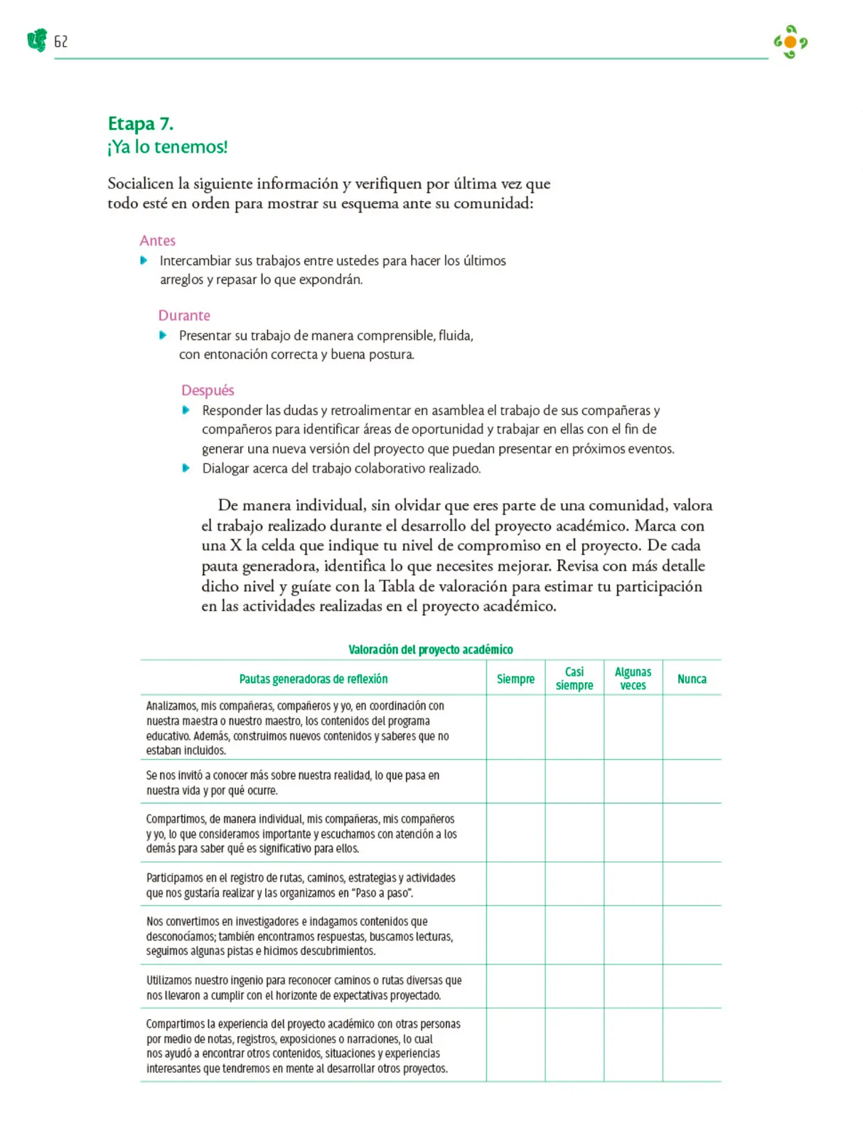 Miniatura página 63 de Colección Ximhai. Nuestro libro de Proyectos.  Tomo III.  Libro de Educación Telesecundaria Grado 1°  Ciclo Escolar 2025 - 2026