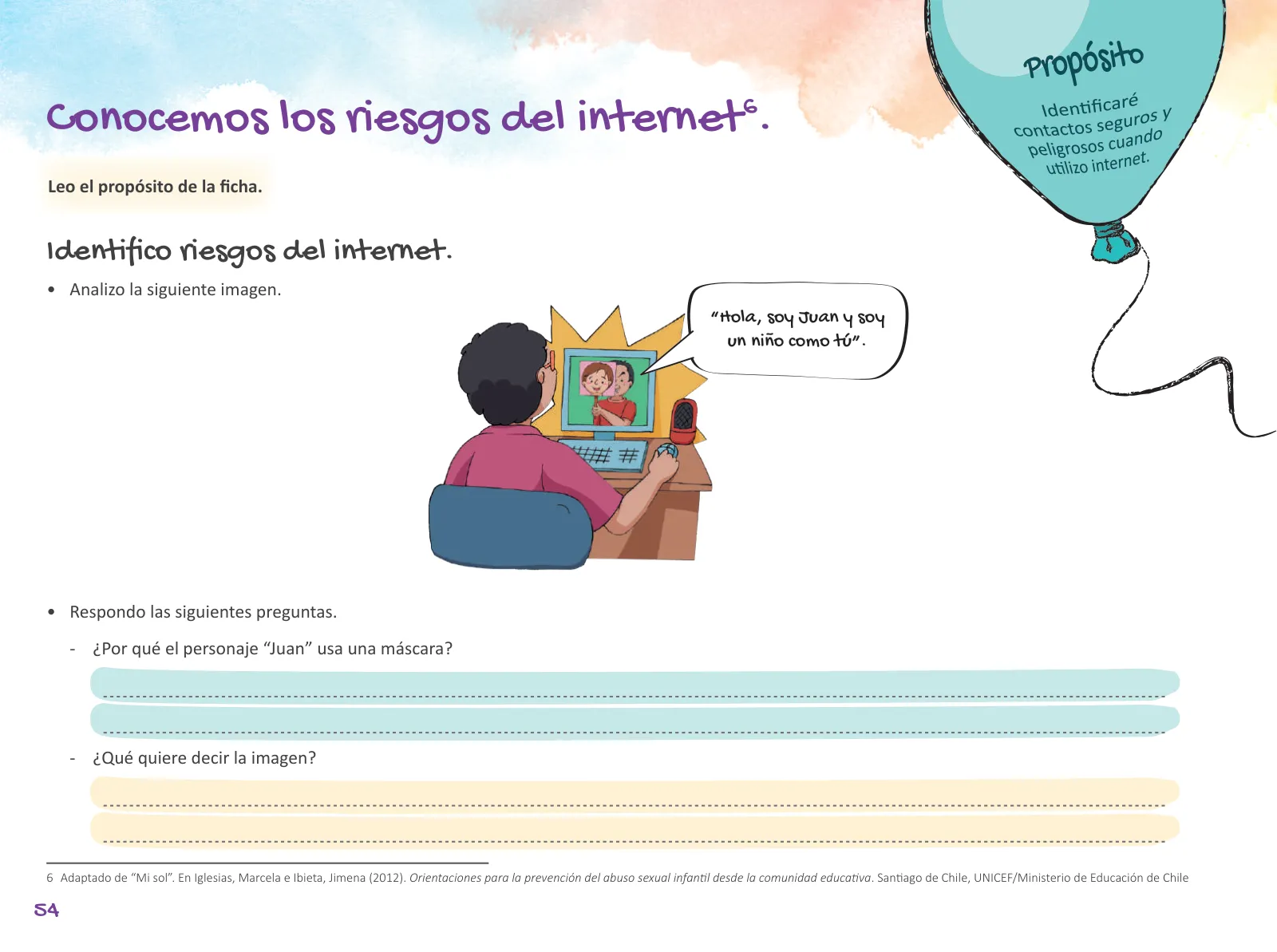 Miniatura página 56 de Cuadernillo de Tutoría Sexto Grado Educación Primaria 2019 · 2019