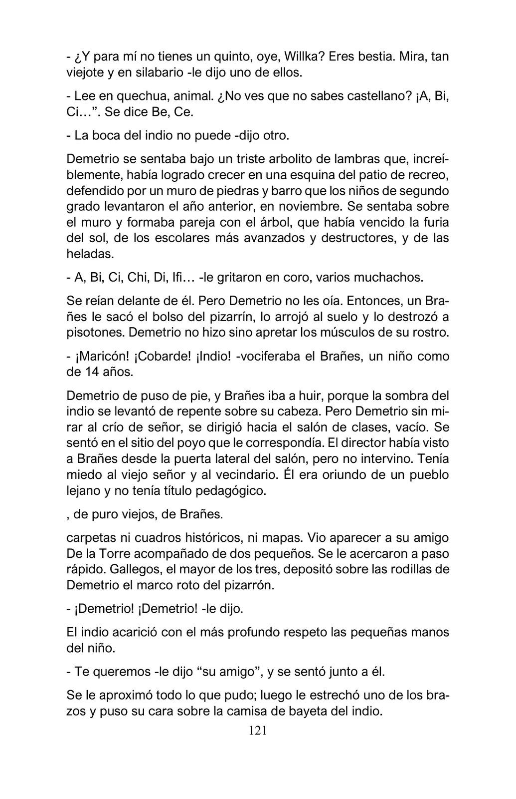 Miniatura página 121 de Arguedas, entre el fuego y el amor : textos seleccionados para estudiantes de Educación Básica · 2021