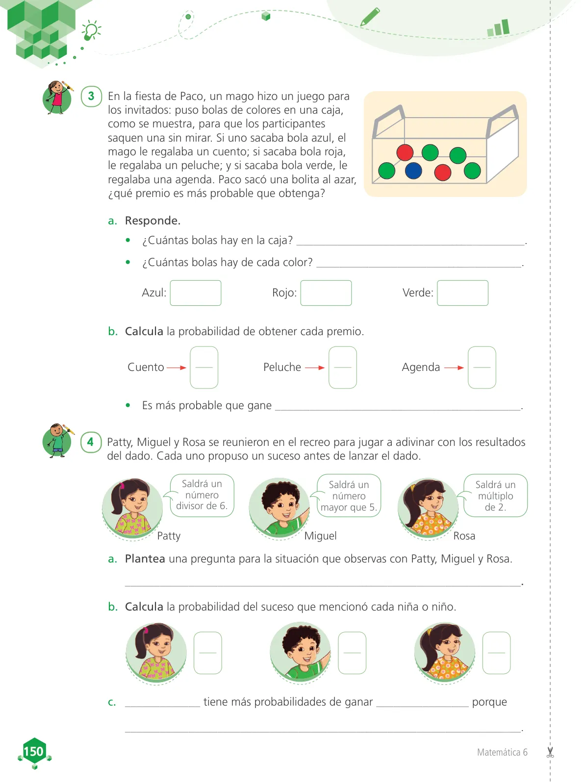 Miniatura página 152 de Matemática 6 : cuaderno de trabajo para sexto grado de Educación Primaria 2019 · 2019