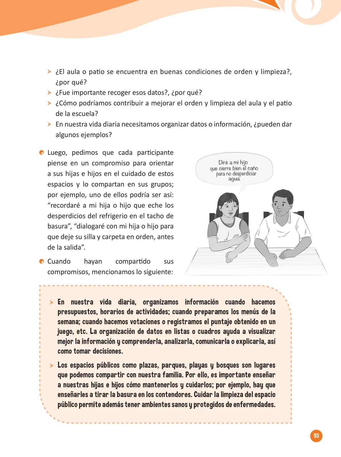 Página 95 de Guía para el trabajo docente con las familias del ciclo IV de Primaria · 2016