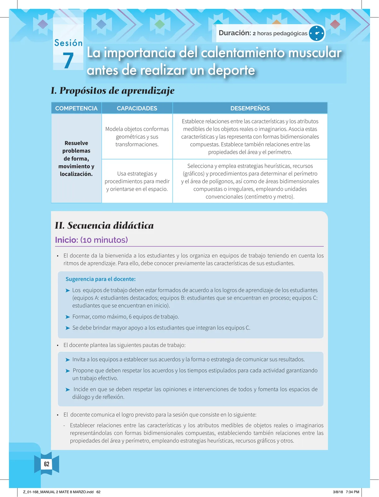 Miniatura página 64 de Resolvamos problemas 2 : manual para el docente 2018 · 2018