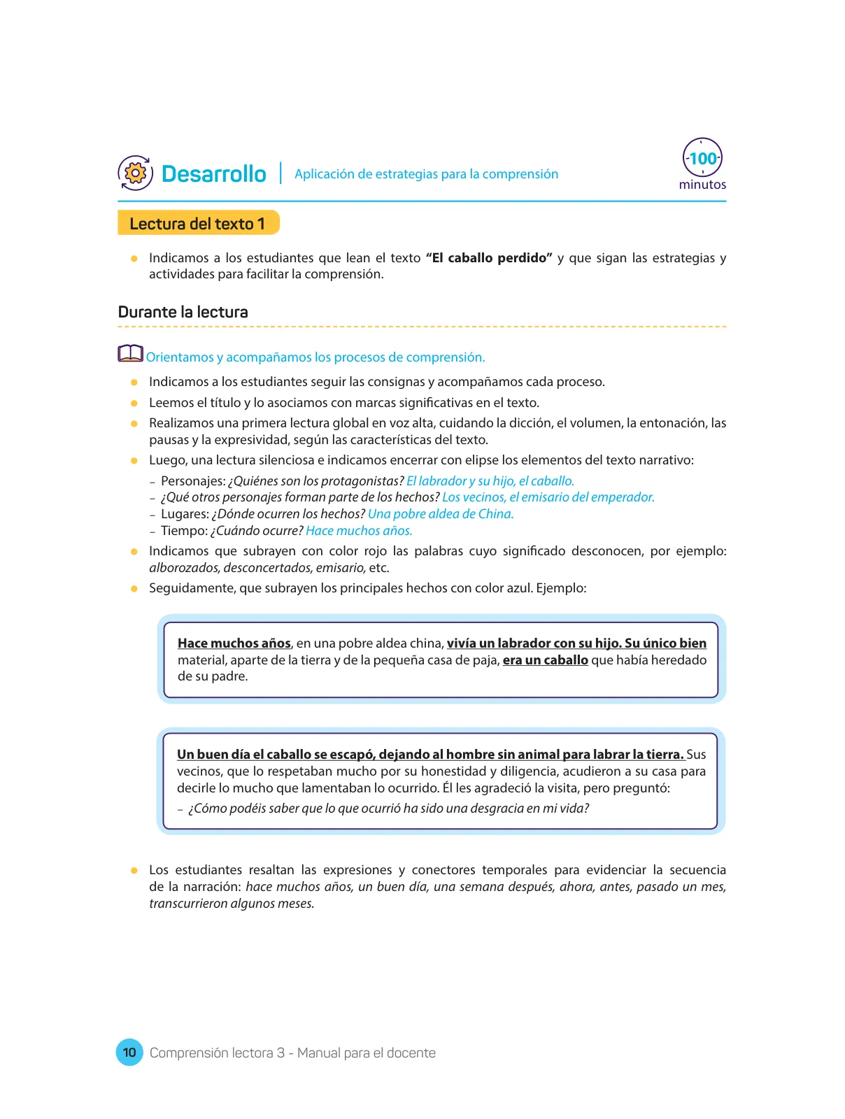 Página 12 de Comprensión lectora : manual para el docente de tercer grado de Secundaria 2018 · 2018