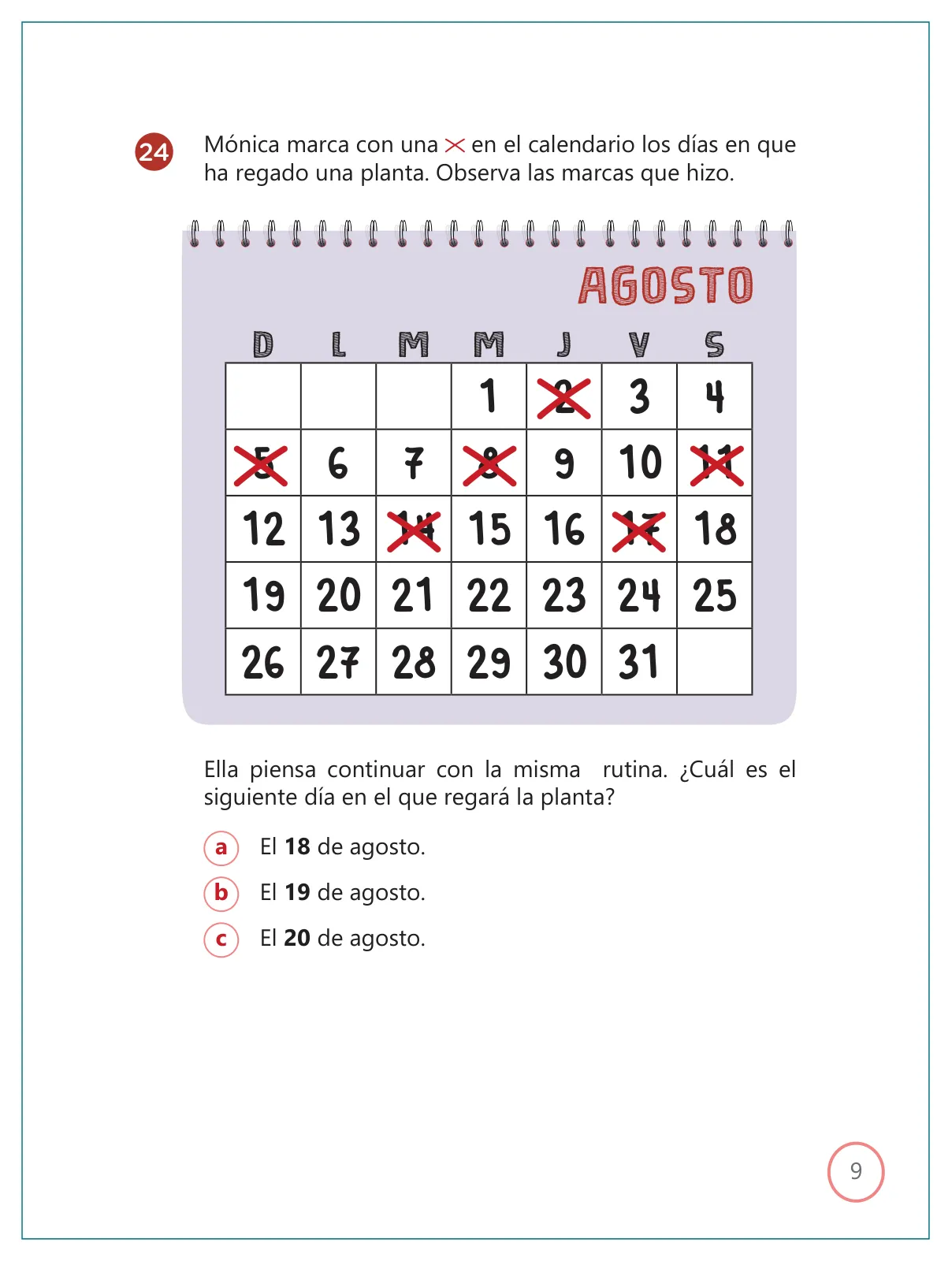 Página 9 de Kit de evaluación Proceso 2 Demostrando lo que aprendimos : Matemática, segundo trimestre, Segundo grado - Primaria · 2019