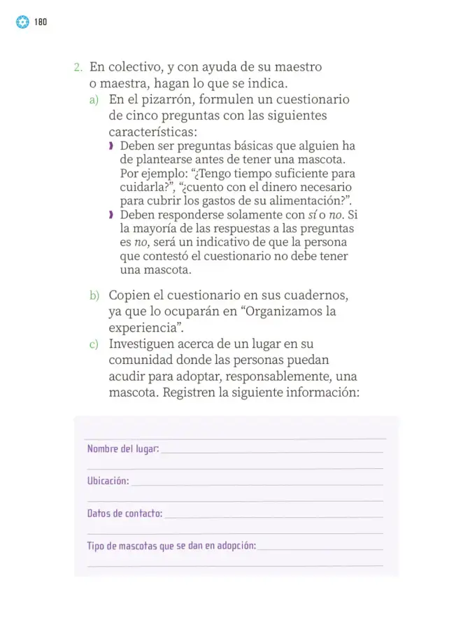 Página 183 de Proyectos Escolares. Libro de Educación Primaria Grado 2° Ciclo Escolar 2025 - 2026