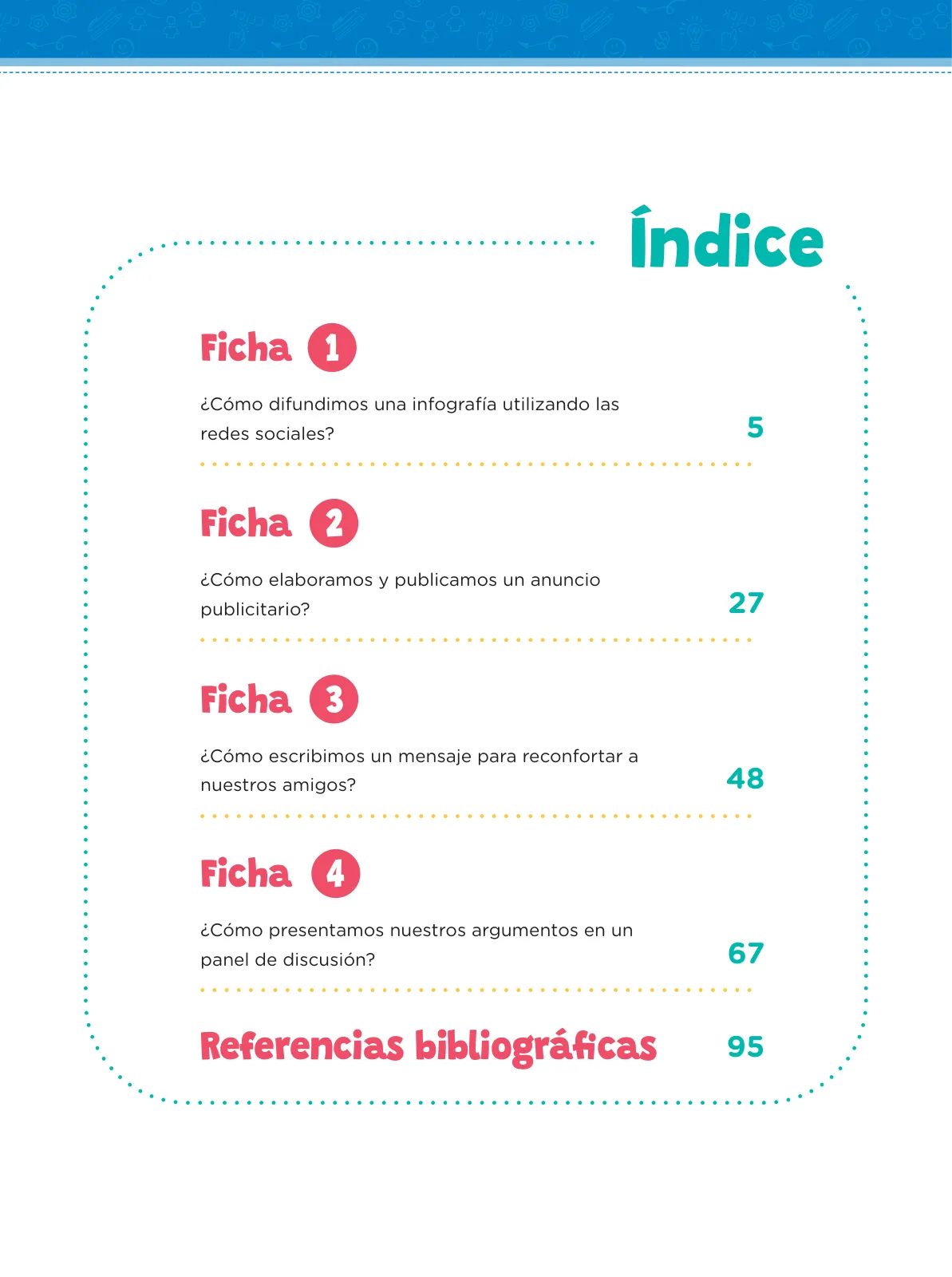 Miniatura página 6 de Fichas de aprendizaje de Comunicación 5 · 2024