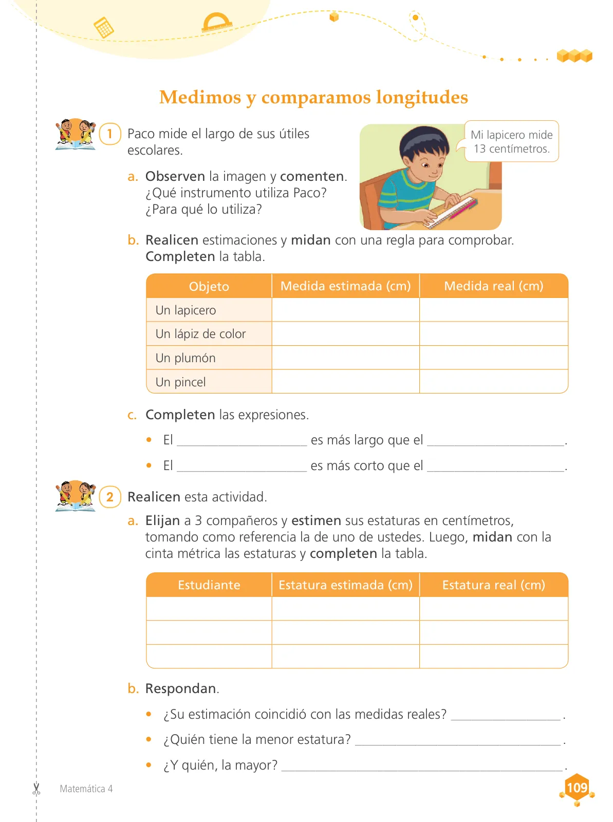 Miniatura página 111 de Matemática 4 : cuaderno de trabajo para cuarto grado de Educación Primaria 2019 · 2019