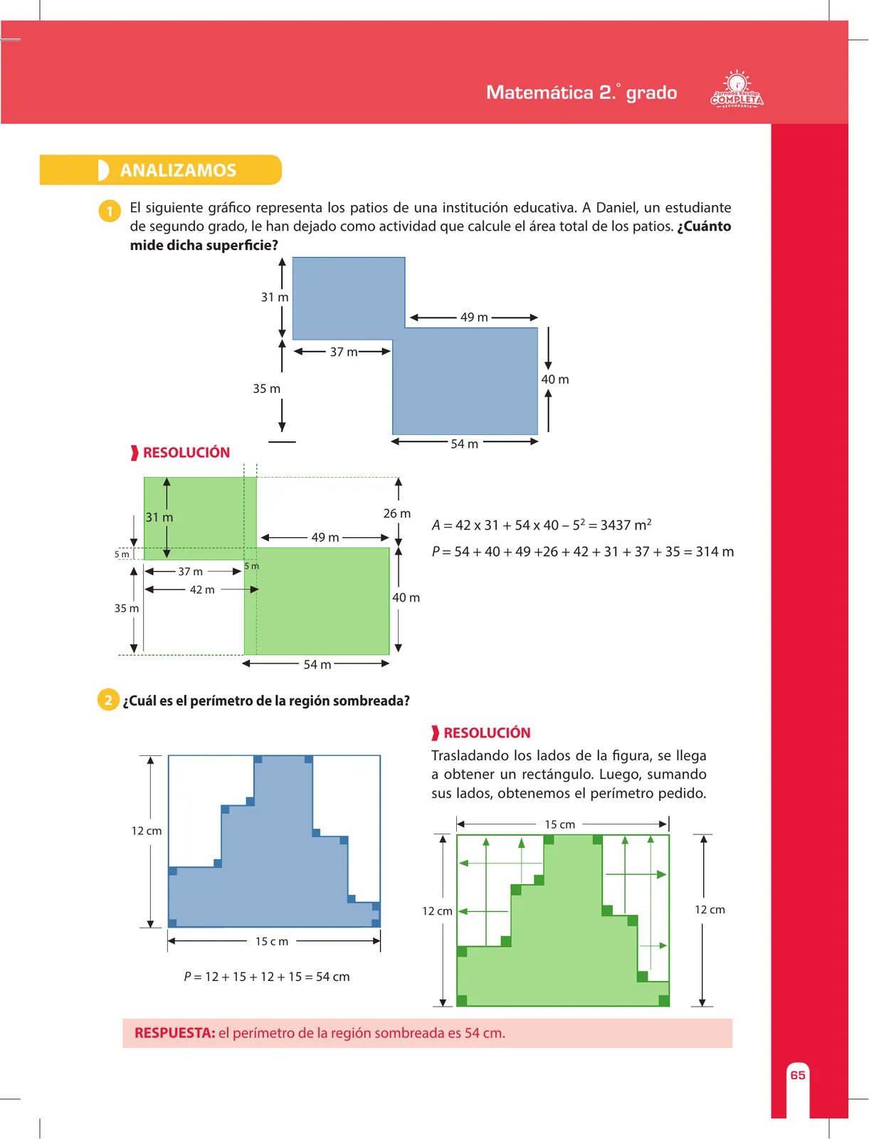 Miniatura página 65 de Matemática 2 : cuaderno de reforzamiento pedagógico - JEC · 2016