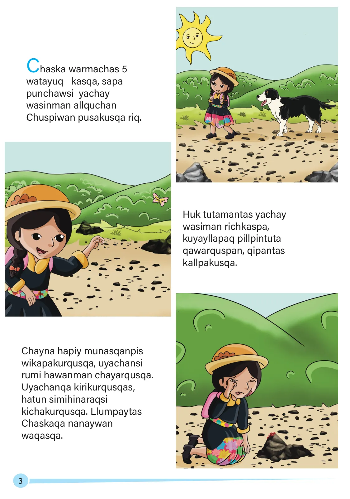 Miniatura página 5 de Maychi hampimanta. Historias y relatos 3- Inicial - Quechua chanka · 2023