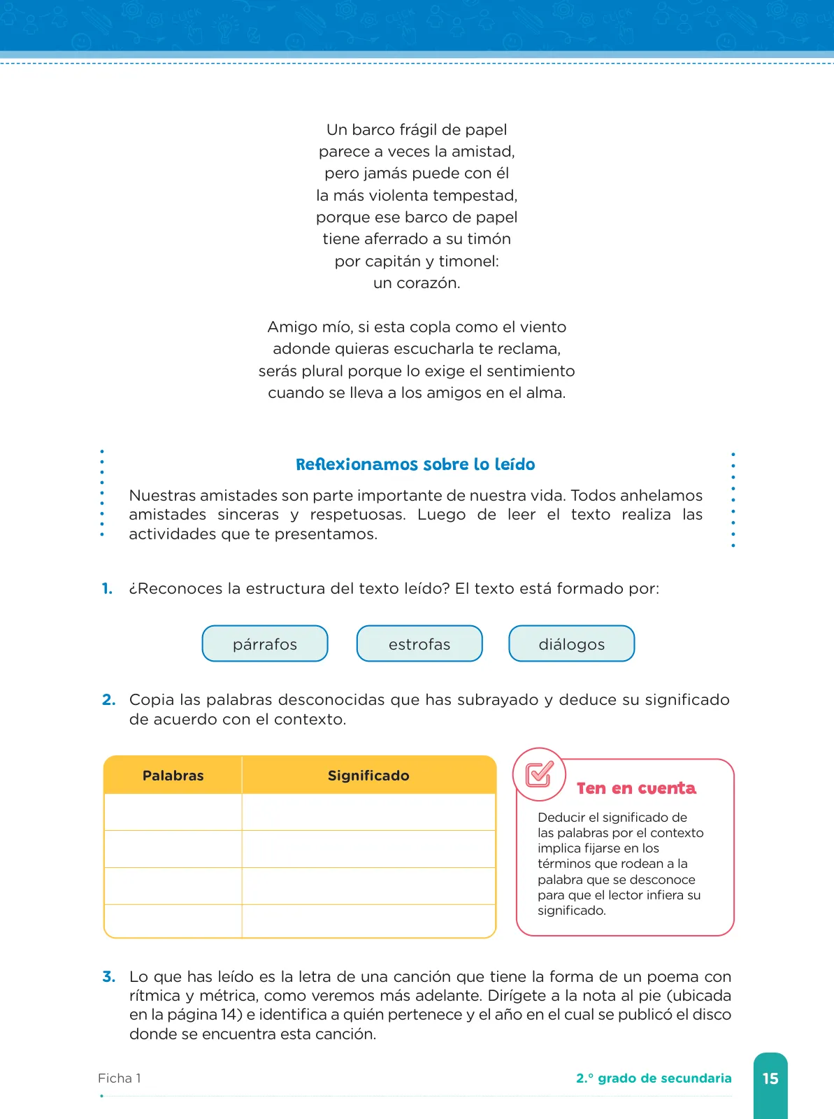 Miniatura página 17 de Fichas de aprendizaje de Comunicación 2 · 2024