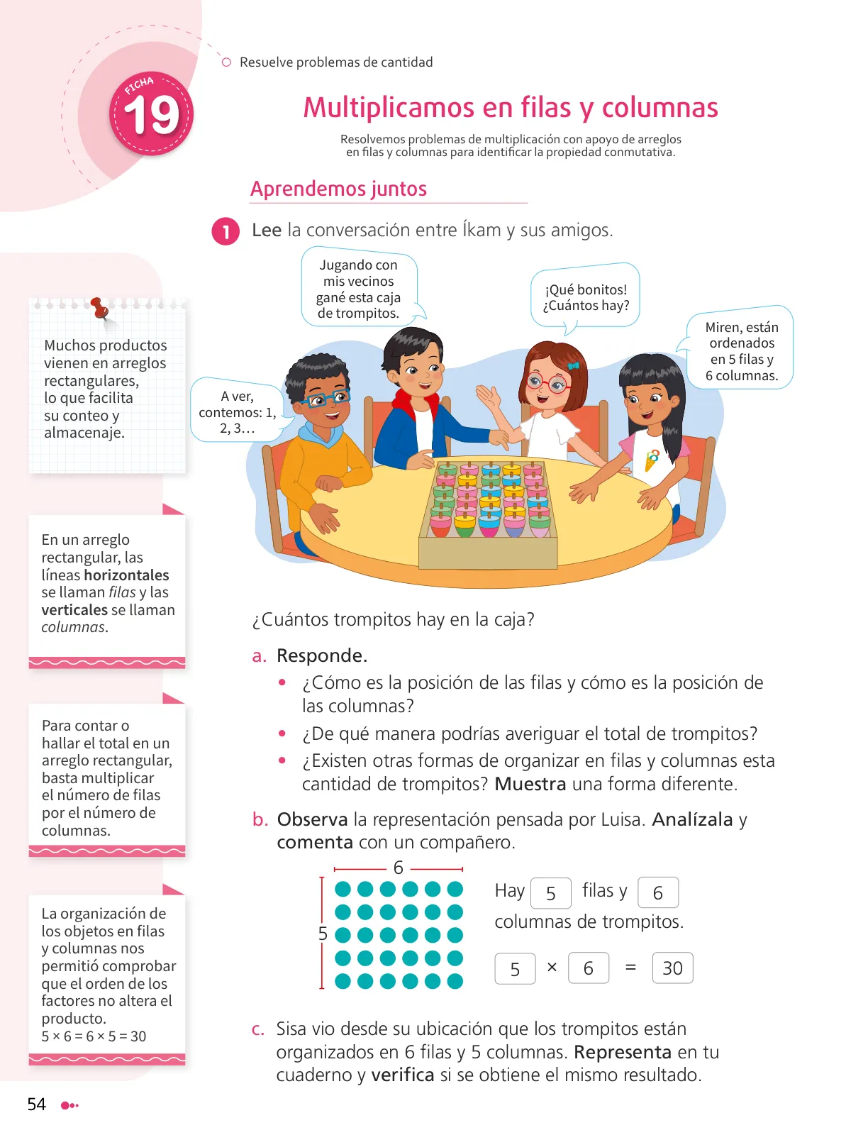 Miniatura página 56 de Texto de Matemática 4. Cuarto grado de Primaria · 2024