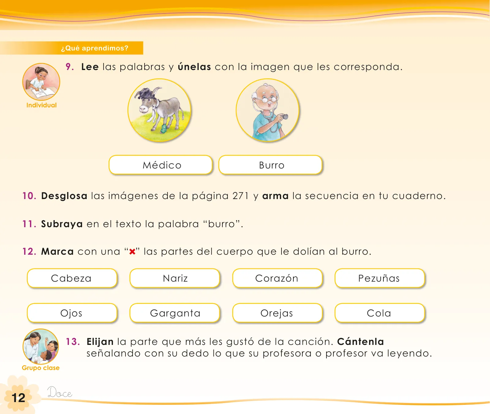 Miniatura página 14 de Comunicación 1 : cuaderno de trabajo para primer grado de Educación Primaria 2019 · 2019