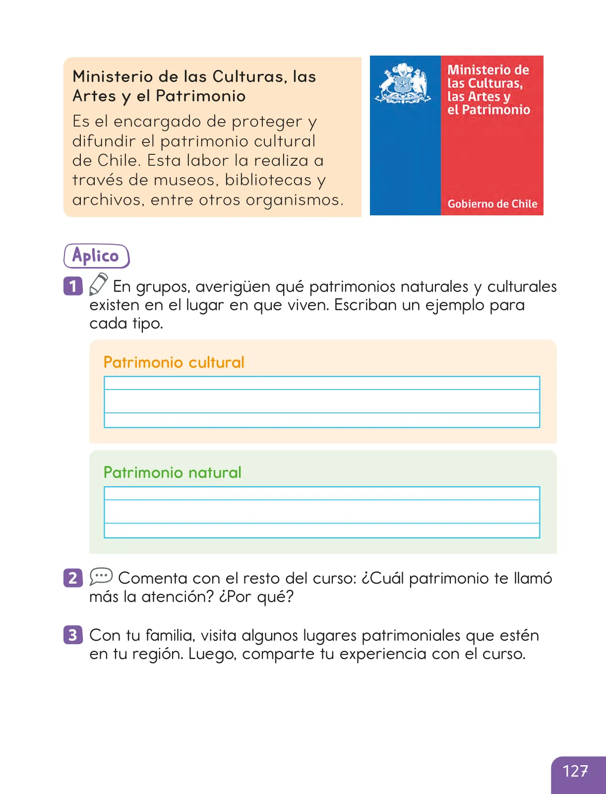 Miniatura página 129 de Historia, Geografía y Ciencias Sociales – Segundo Básico – Texto del Estudiante MINEDUC – Descargar PDF · 2024
