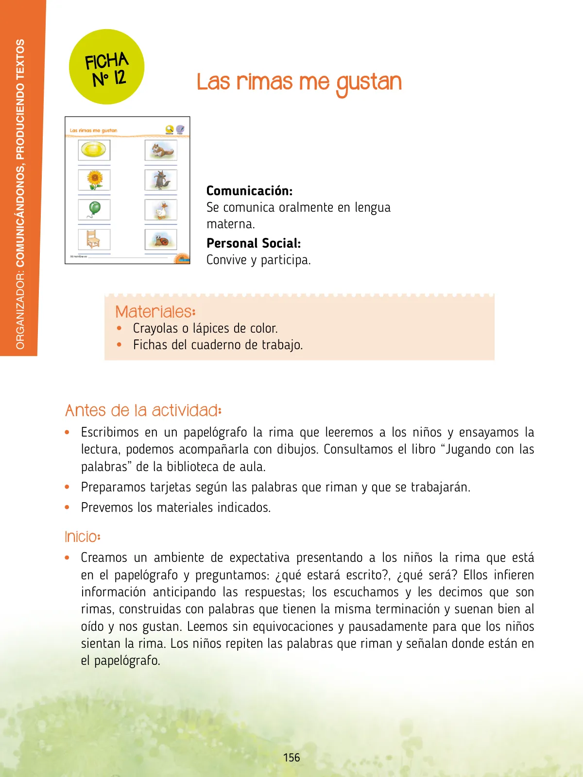 Página 158 de Agenda pedagógica 2017-2018 para docentes de II Ciclo de Instituciones de nivel de Educación Inicial · 2017