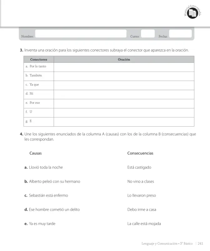 Página 63 de Lenguaje y Comunicación – Tercero Básico | Texto del Estudiante MINEDUC – Descargar PDF · 2024