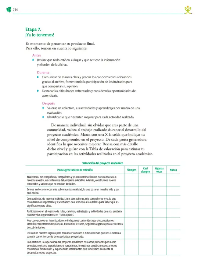 Página 215 de Colección Ximhai. Nuestro libro de Proyectos. Tomo II. Libro de Educación Telesecundaria Grado 1° Ciclo Escolar 2025 - 2026