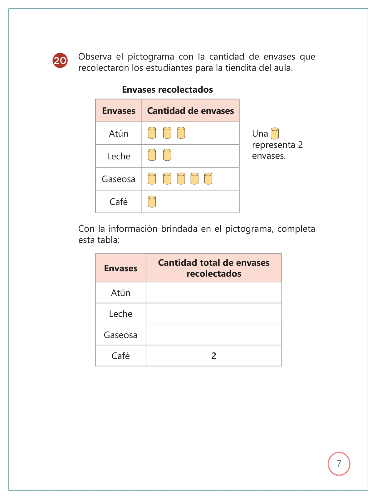 Miniatura página 7 de Kit de evaluación Salida 2 Demostrando lo que aprendimos : Matemática, tercer trimestre, ﻿Segundo grado - Primaria · 2019