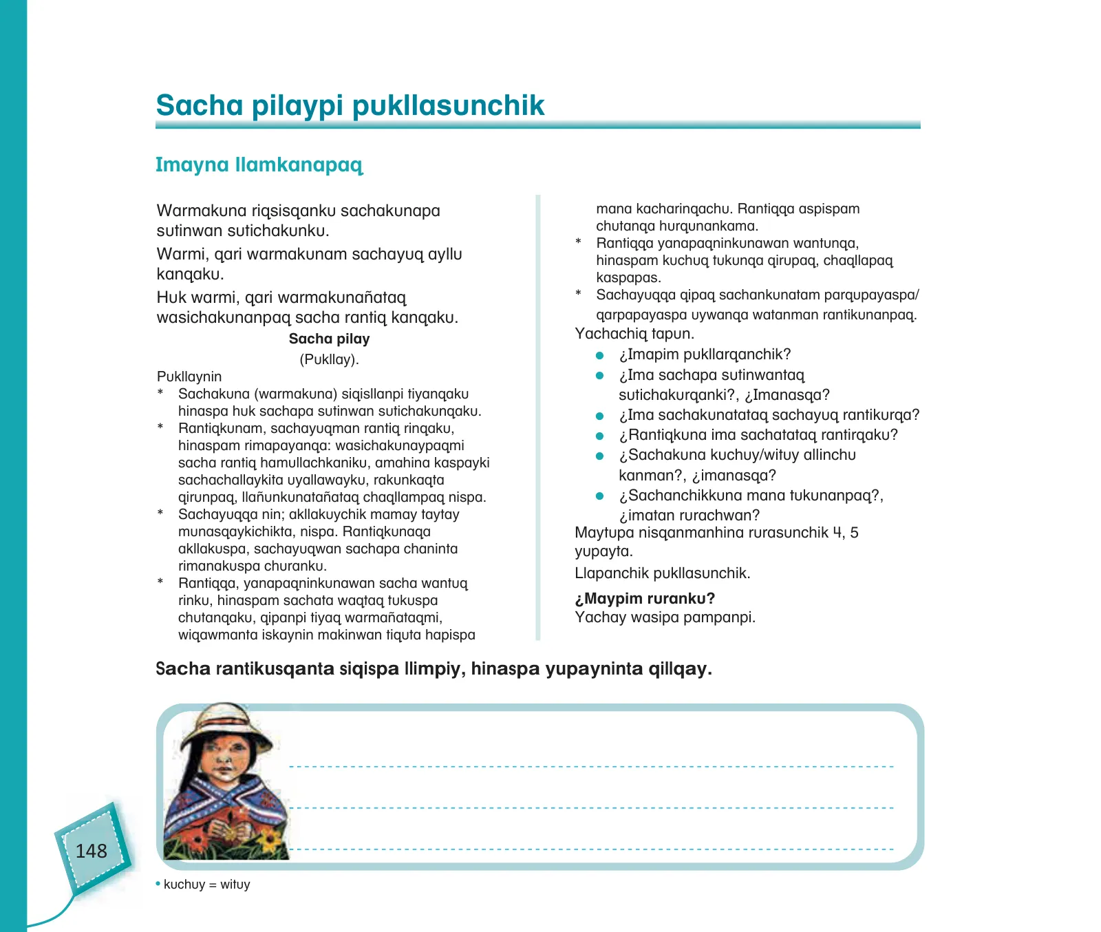 Miniatura página 150 de Kuska yachasunchik : cuaderno de trabajo y folder - inicial 4 años - Quechua chanka · 2020