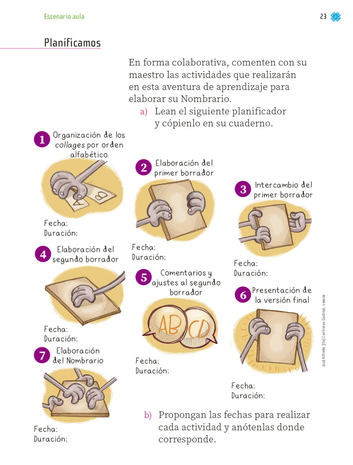 Página 24 de Proyectos de Aula. Libro de Educación Primaria Grado 1° Ciclo Escolar 2025 - 2026