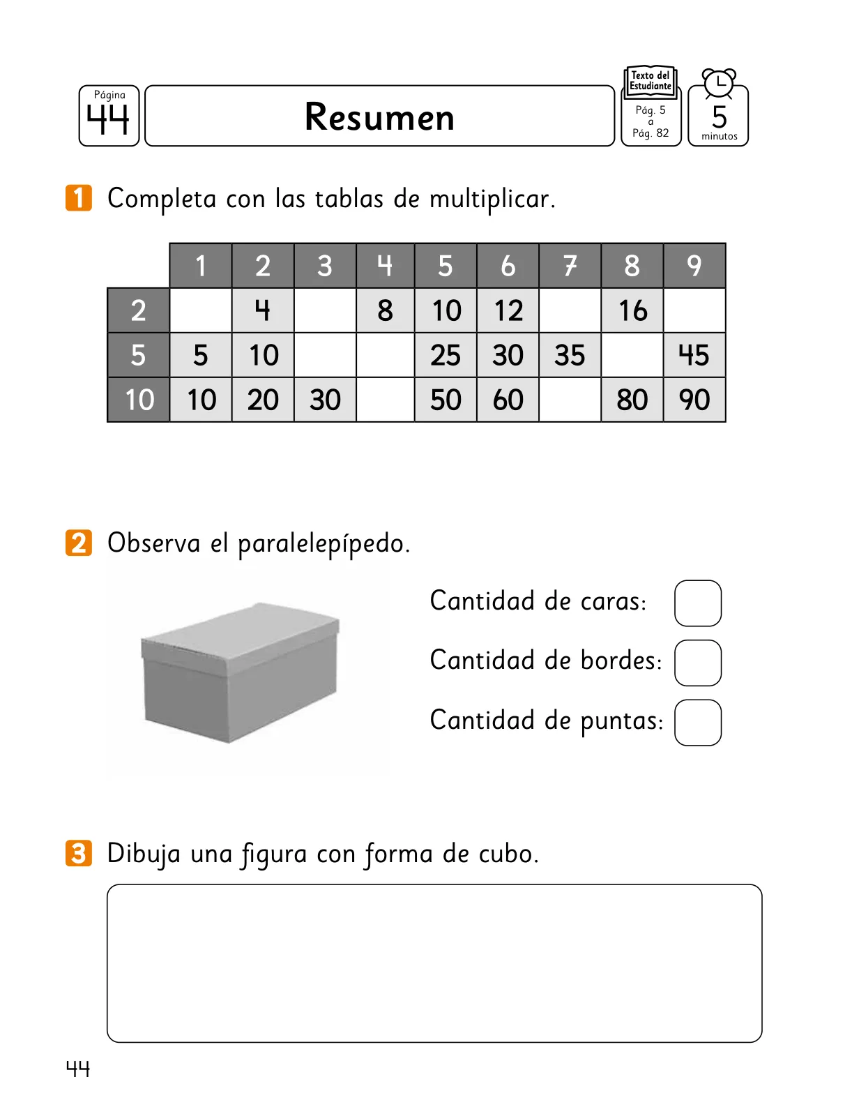 Miniatura página 45 de Sumo Primero – Segundo Básico | Texto del Estudiante MINEDUC – Descargar PDF · 2024