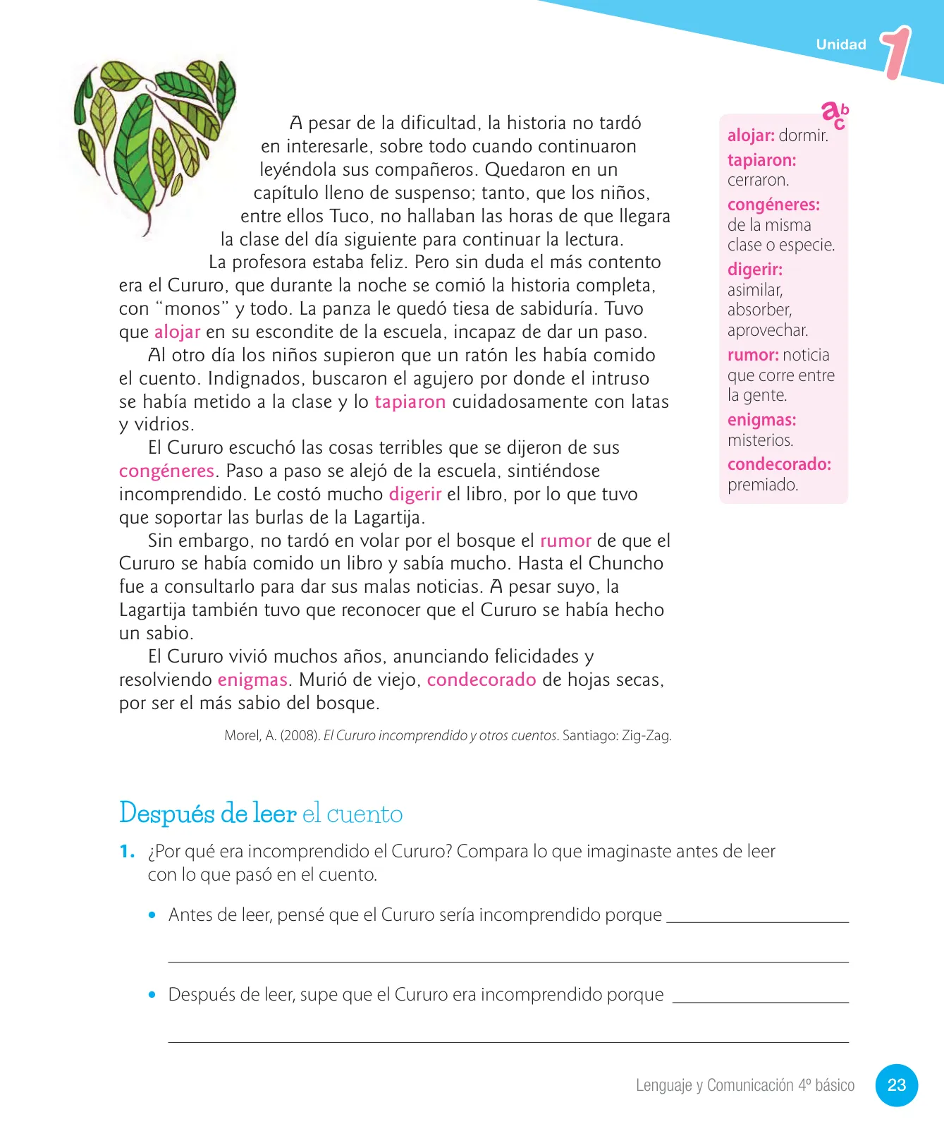 Miniatura página 25 de Lenguaje y Comunicación – Cuarto Básico | Texto del Estudiante MINEDUC – Descargar PDF · 2024