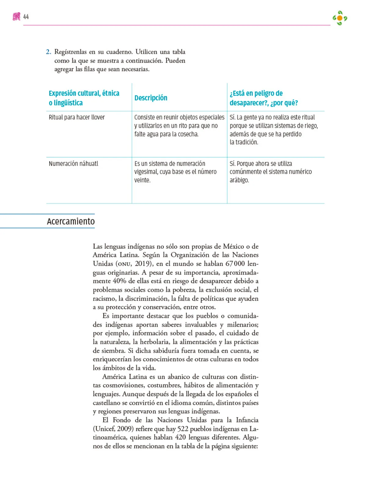 Miniatura página 45 de Colección Nanahuatzin. Nuestro libro de proyectos.   Libro de Educación Secundaria Grado 3°  Ciclo Escolar 2025 - 2026