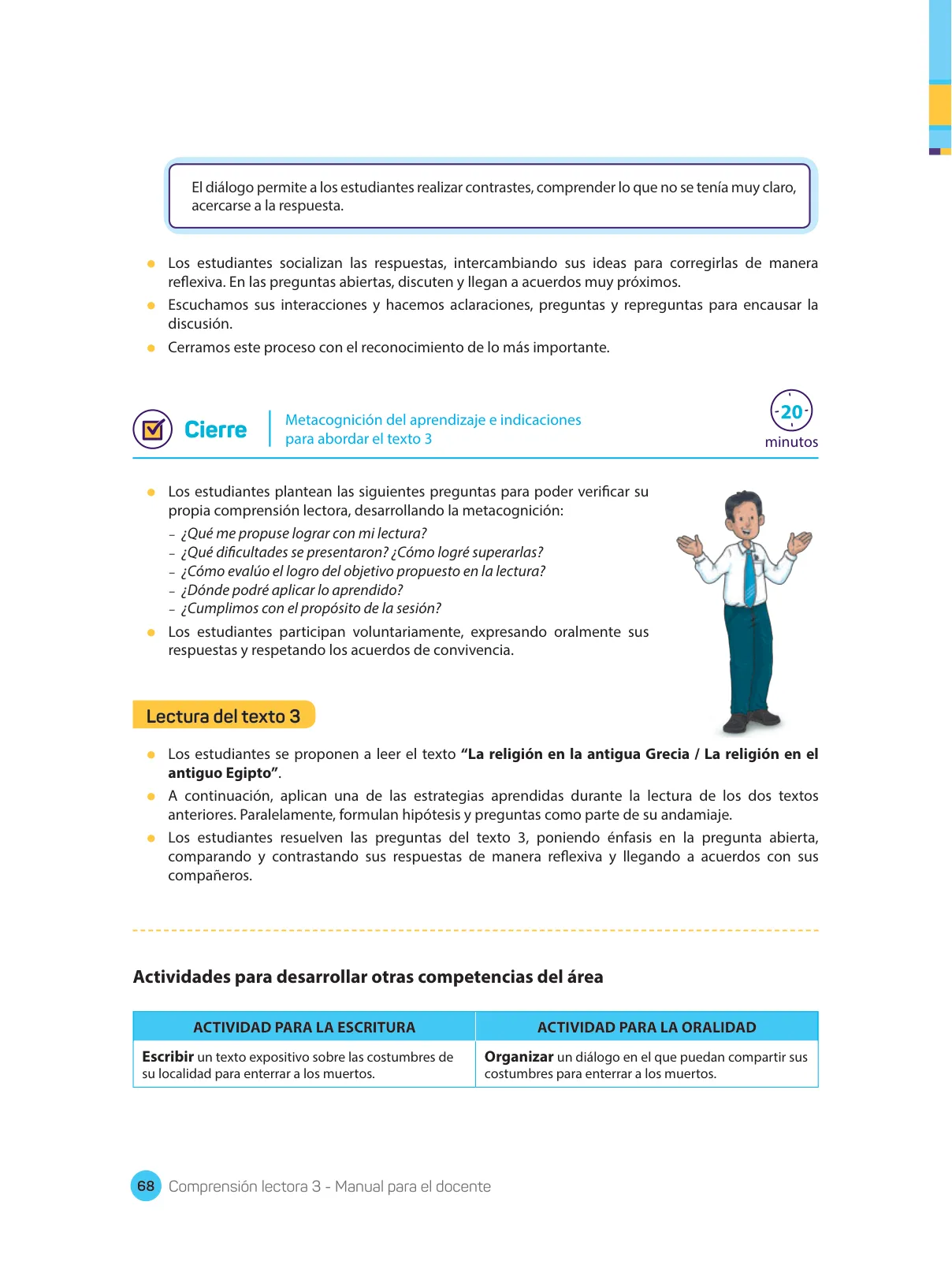 Miniatura página 70 de Comprensión lectora : manual para el docente de tercer grado de Secundaria 2018 · 2018