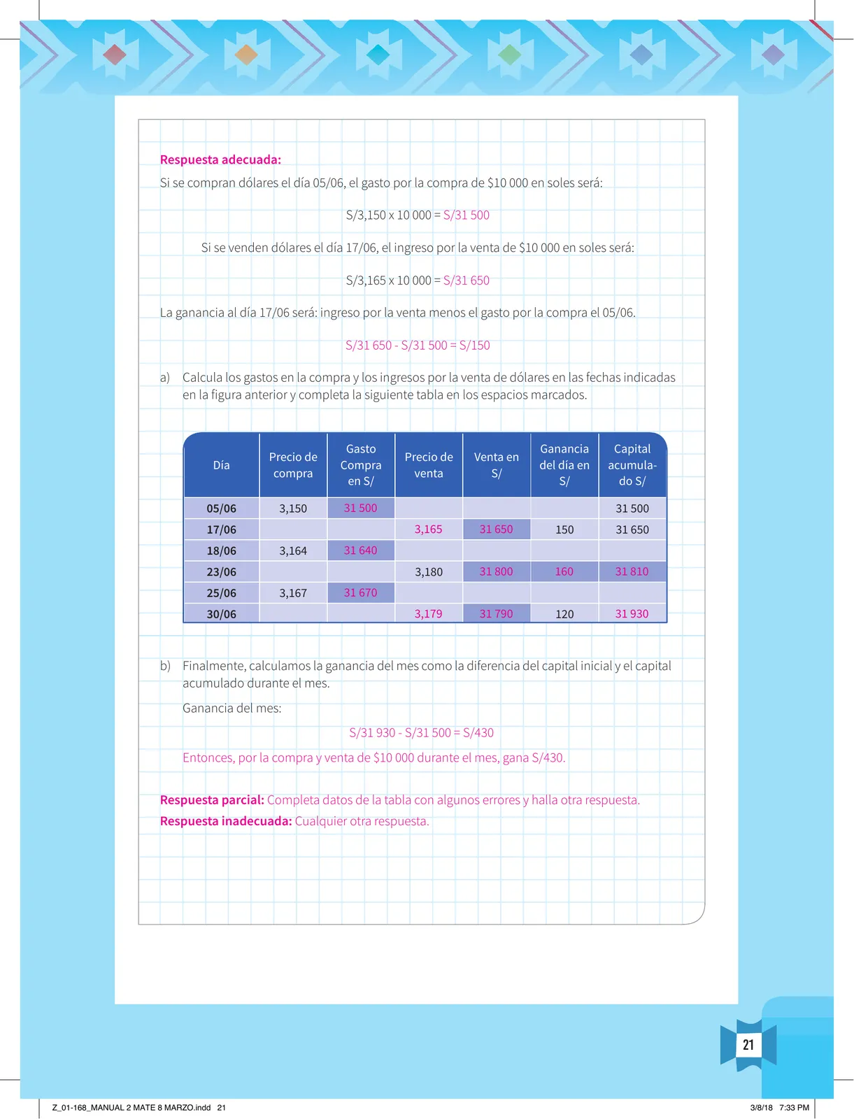Miniatura página 23 de Resolvamos problemas 2 : manual para el docente 2018 · 2018
