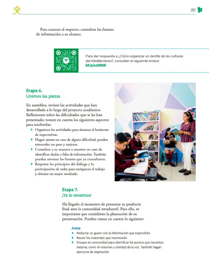 Página 208 de Colección Nanahuatzin. Nuestro libro de Proyectos. Tomo I. Libro de Educación Telesecundaria Grado 3° Ciclo Escolar 2025 - 2026