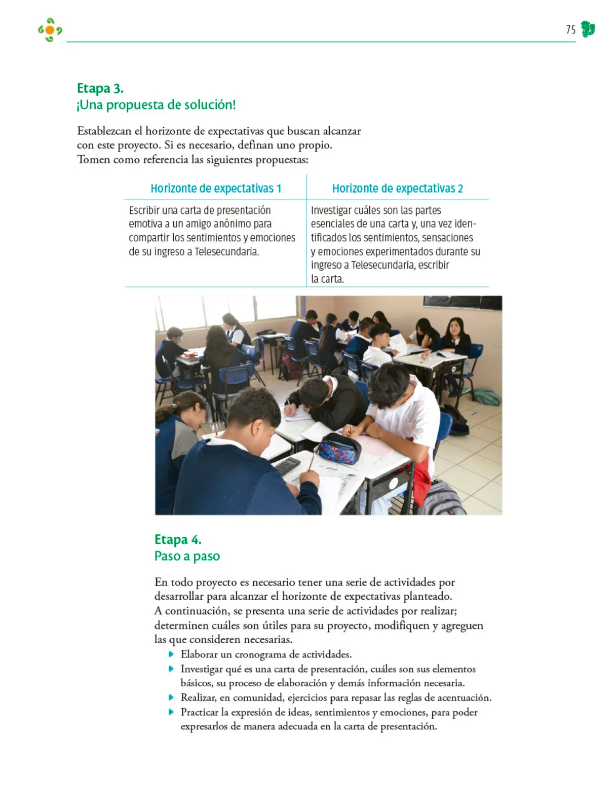 Página 76 de Colección Ximhai. Nuestro libro de Proyectos.  Tomo II.   Libro de Educación Telesecundaria Grado 1°  Ciclo Escolar 2025 - 2026